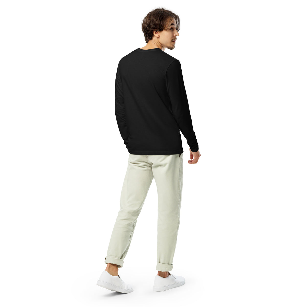 I swipe right on EVERYTHING Long Sleeve Fitted Crew