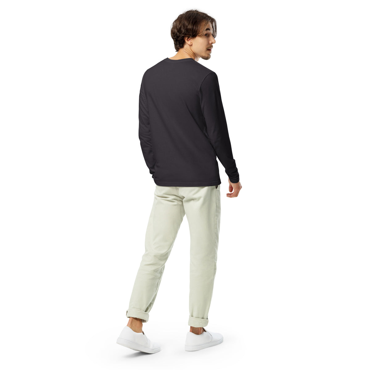 I swipe right on EVERYTHING Long Sleeve Fitted Crew