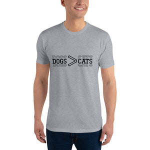 Dogs > Cats Short Sleeve T-shirt
