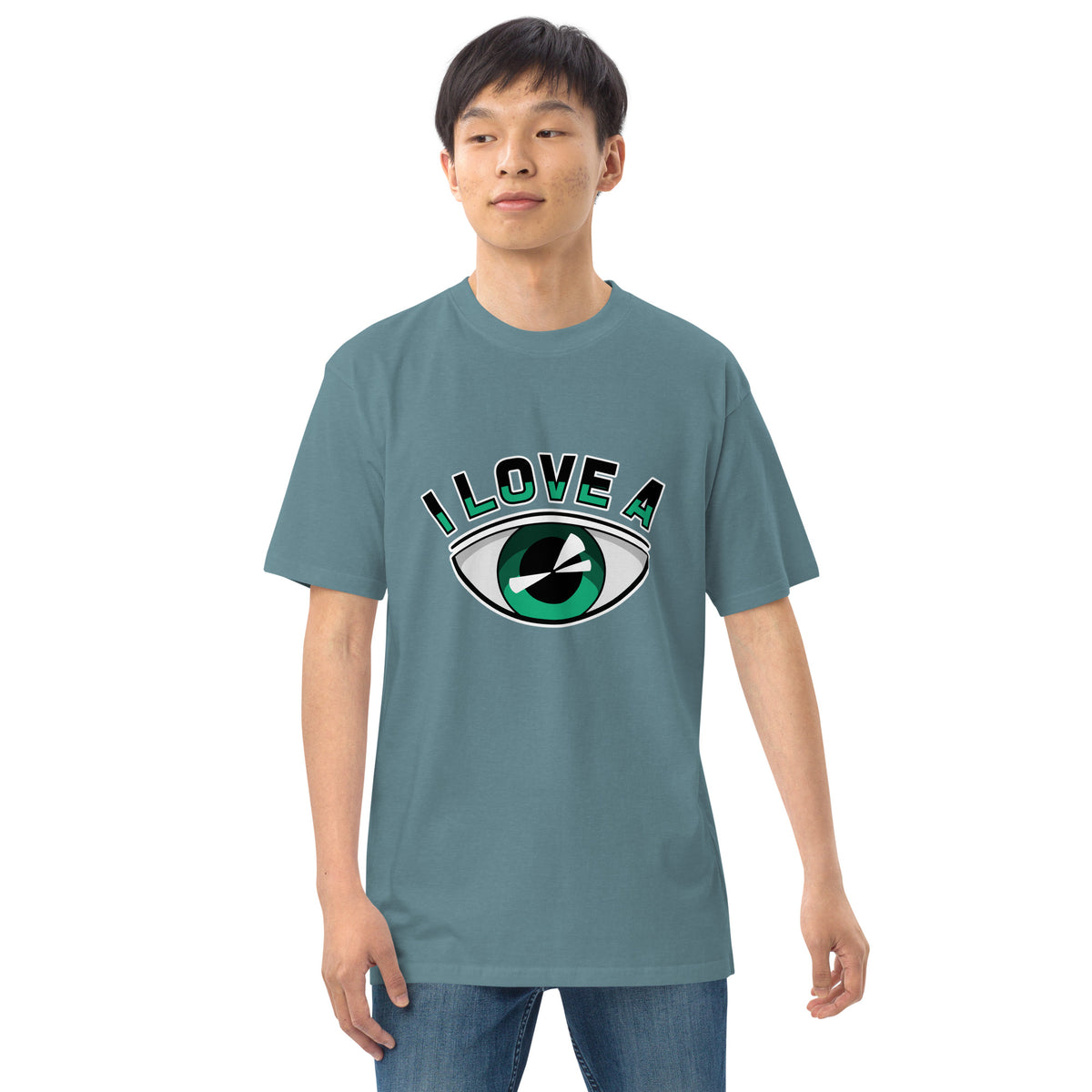 I Love AI Men’s premium Heavyweight Tee