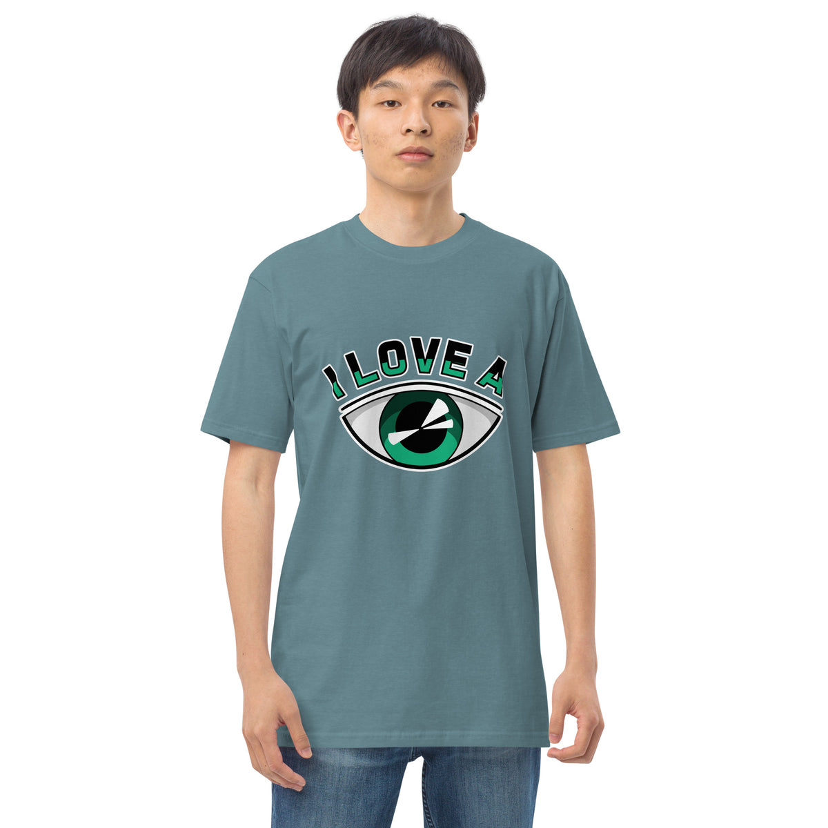 I Love AI Men’s premium Heavyweight Tee