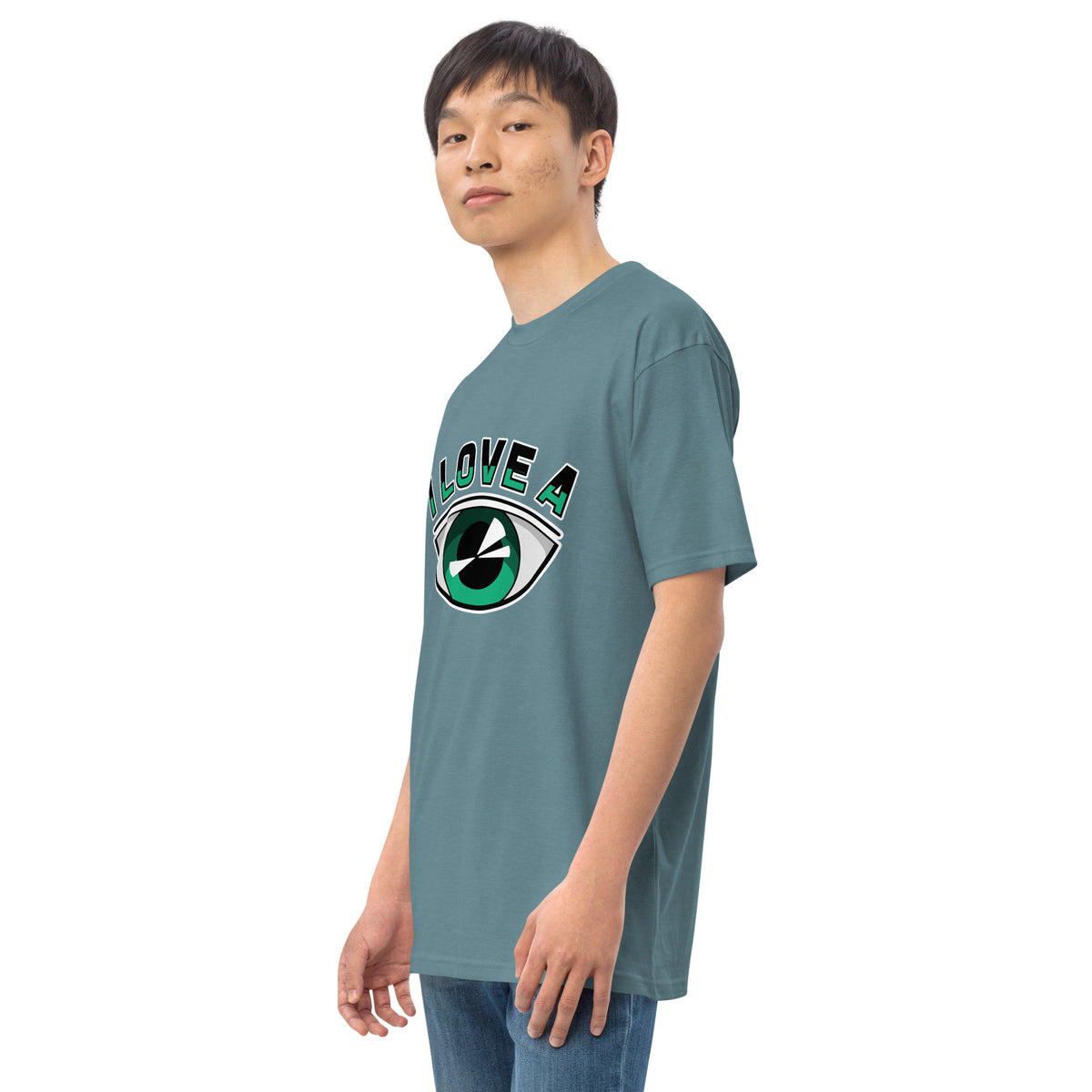 I Love AI Men’s premium Heavyweight Tee