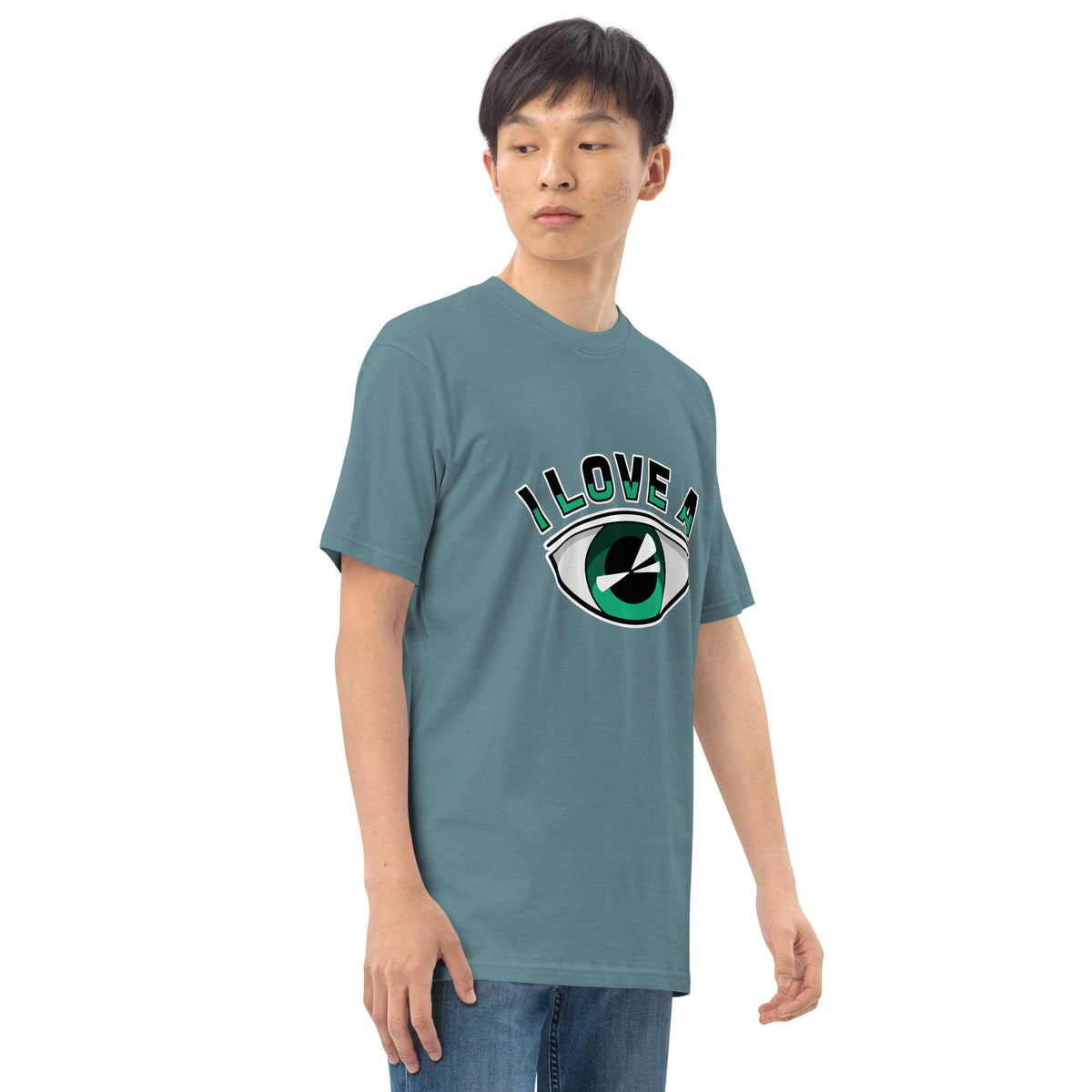 I Love AI Men’s premium Heavyweight Tee