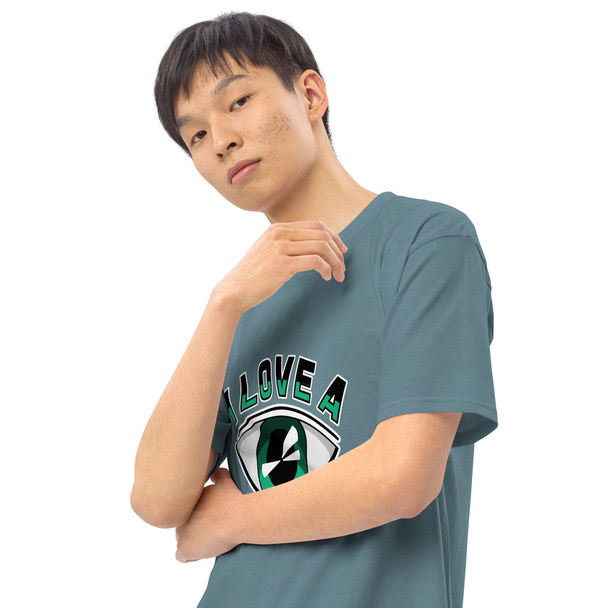 I Love AI Men’s premium Heavyweight Tee
