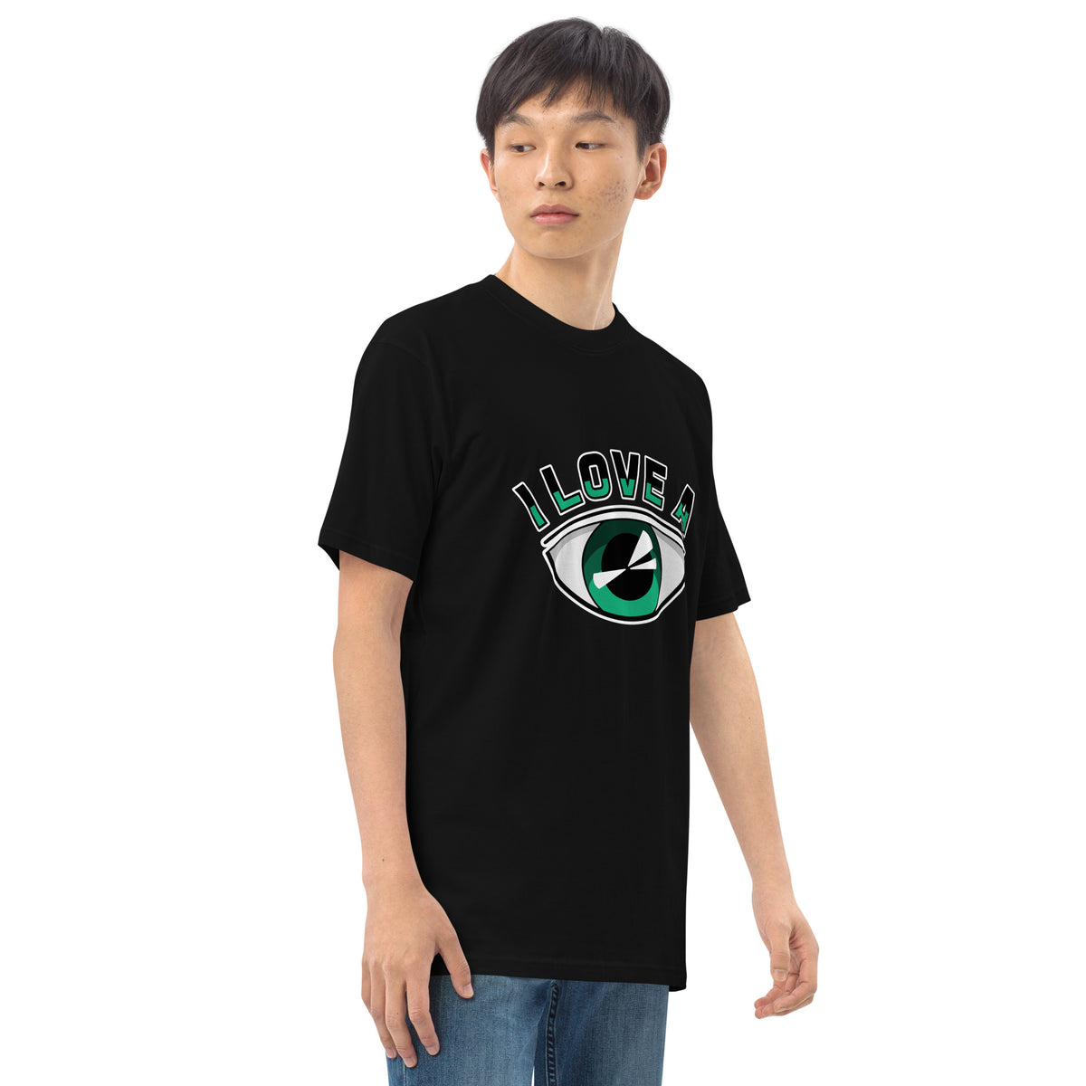 I Love AI Men’s premium Heavyweight Tee