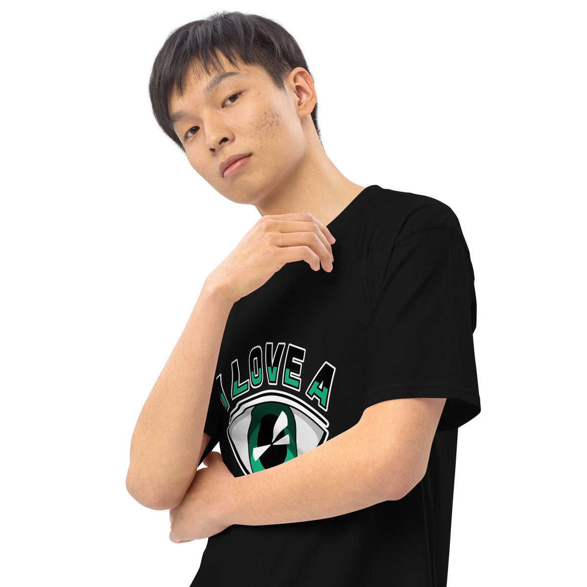 I Love AI Men’s premium Heavyweight Tee