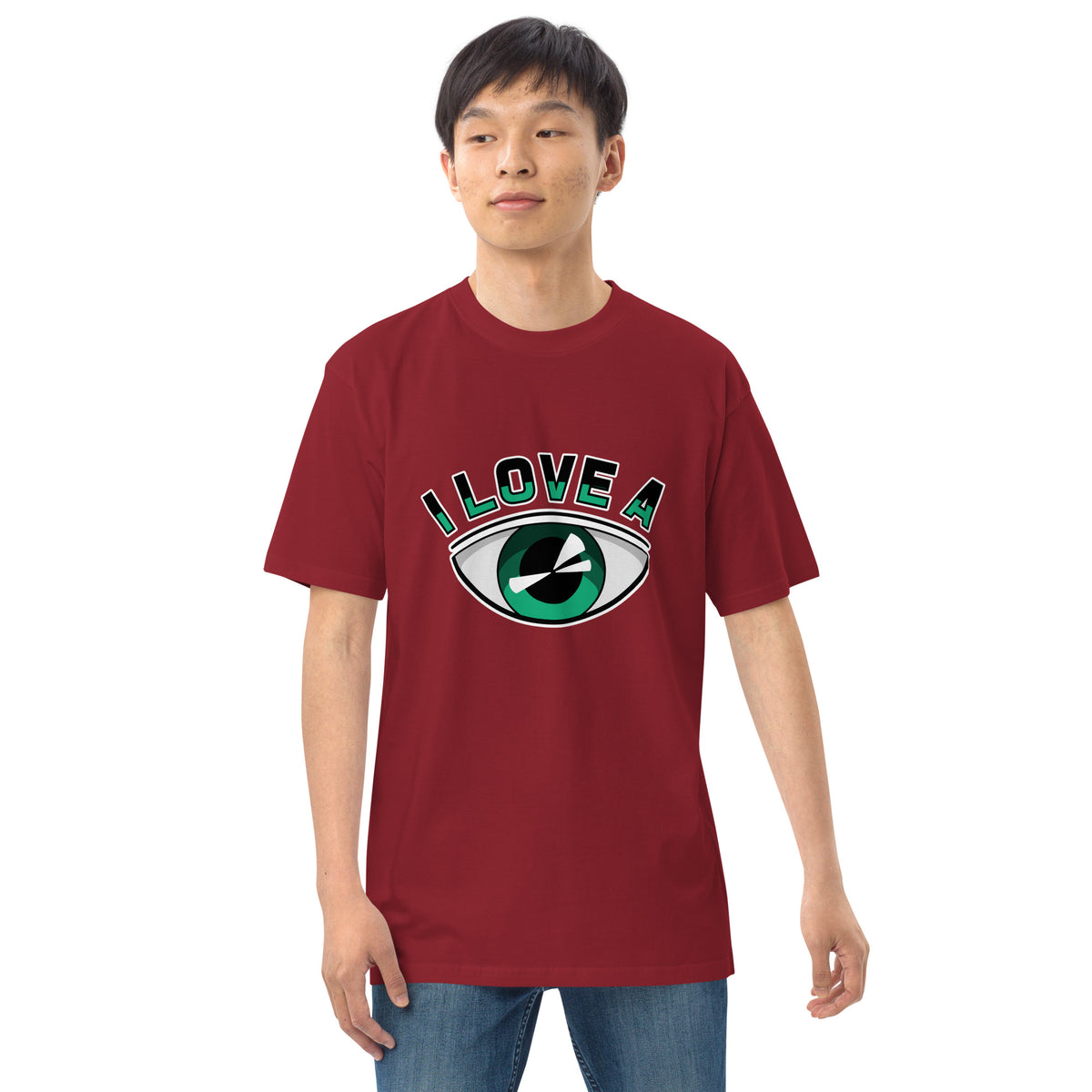 I Love AI Men’s premium Heavyweight Tee