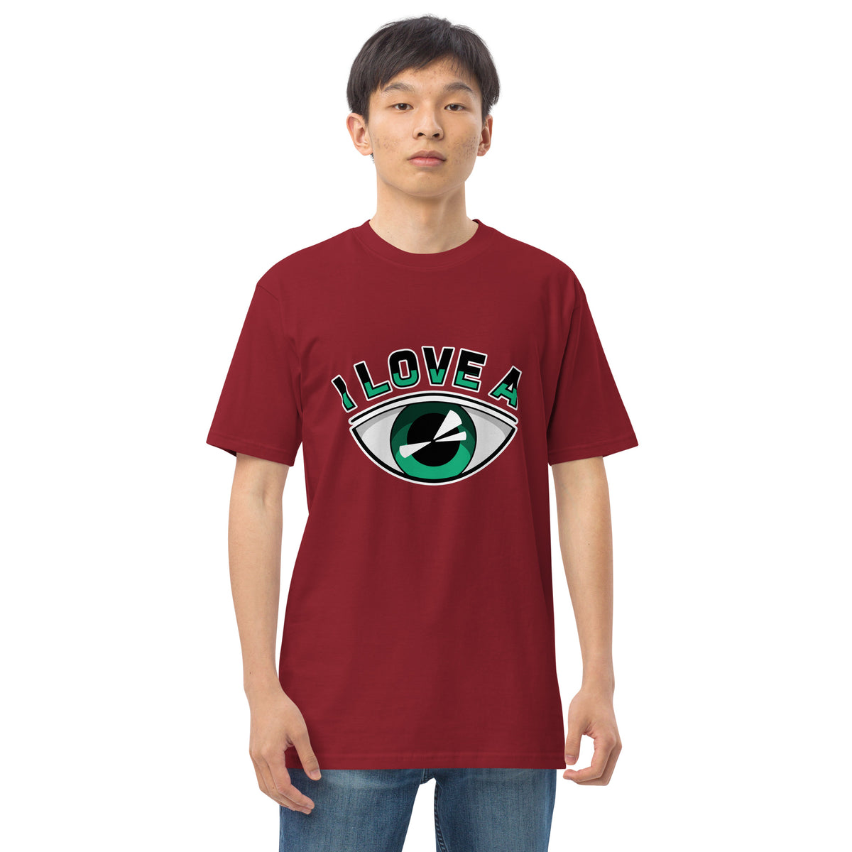 I Love AI Men’s premium Heavyweight Tee