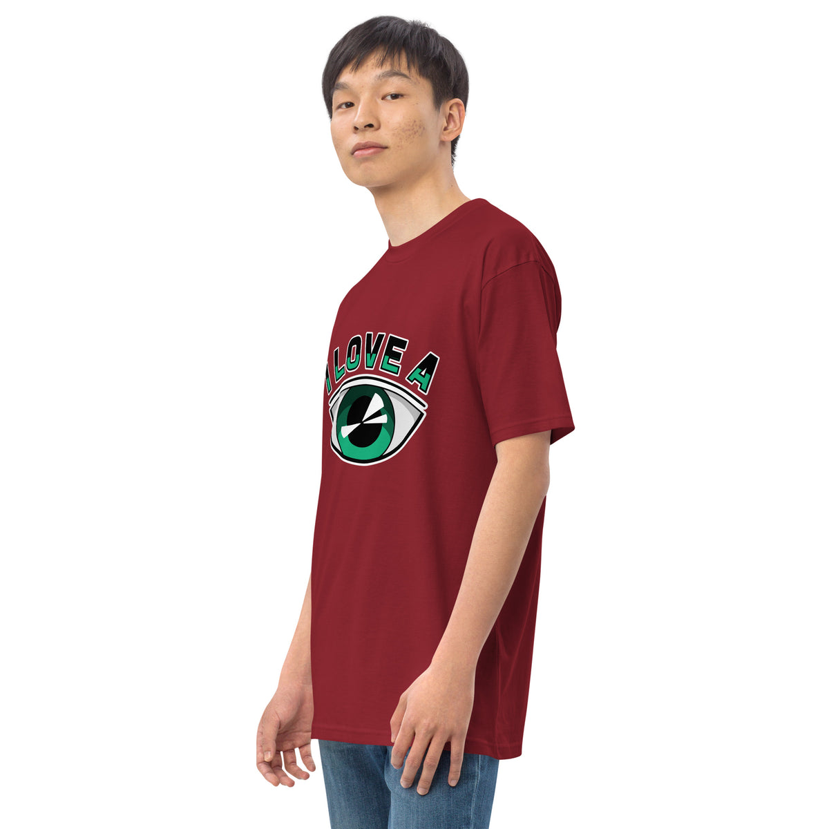 I Love AI Men’s premium Heavyweight Tee