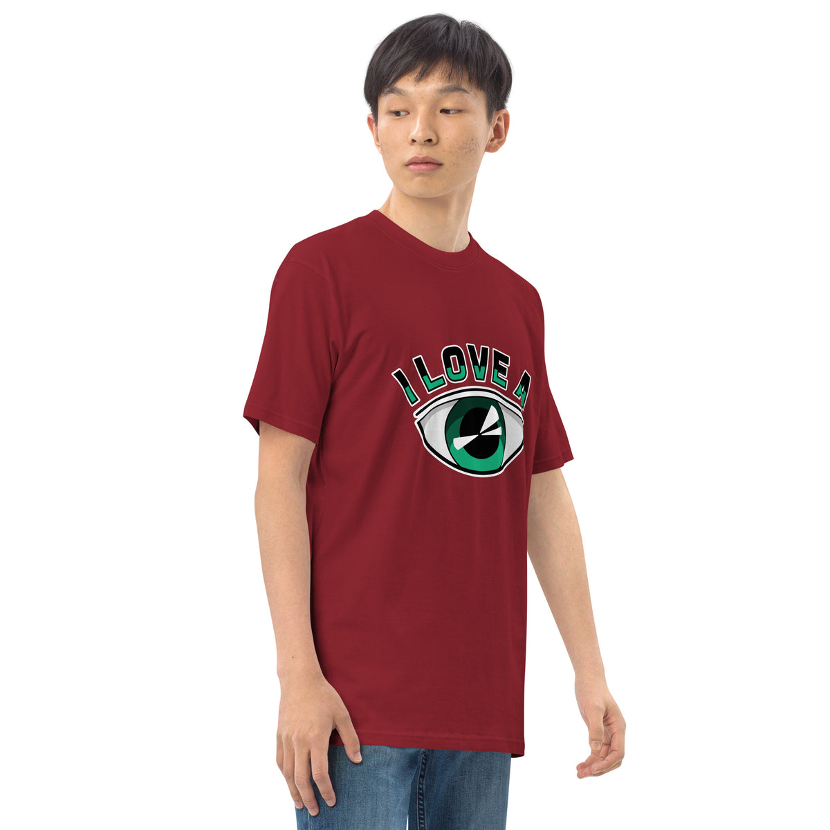 I Love AI Men’s premium Heavyweight Tee