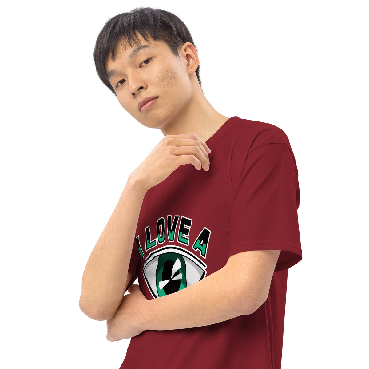 I Love AI Men’s premium Heavyweight Tee