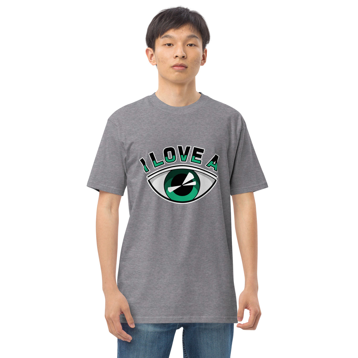 I Love AI Men’s premium Heavyweight Tee