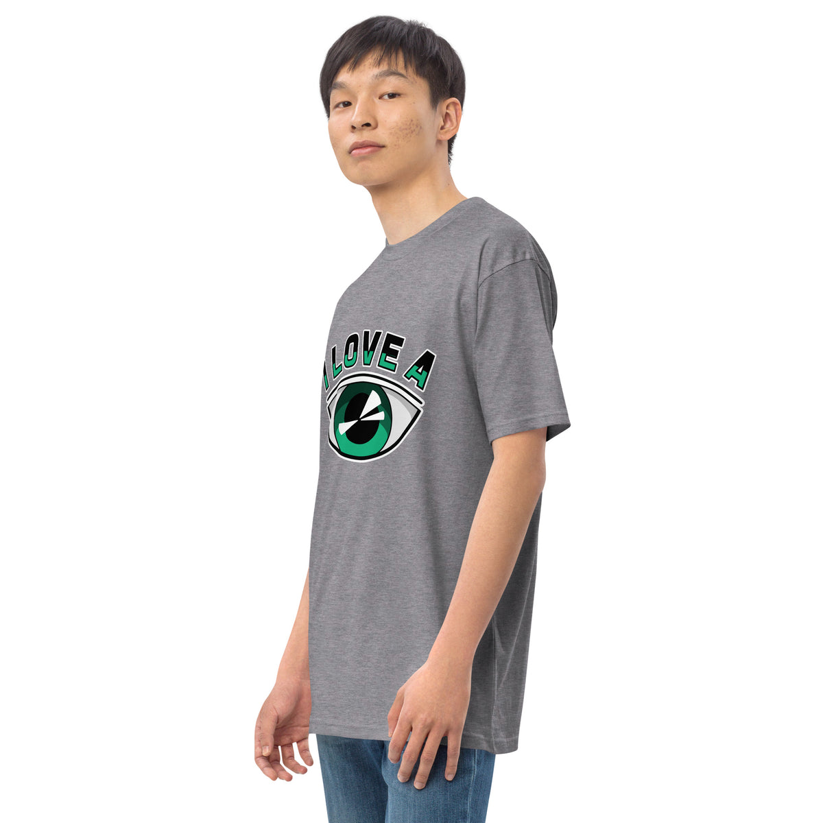 I Love AI Men’s premium Heavyweight Tee