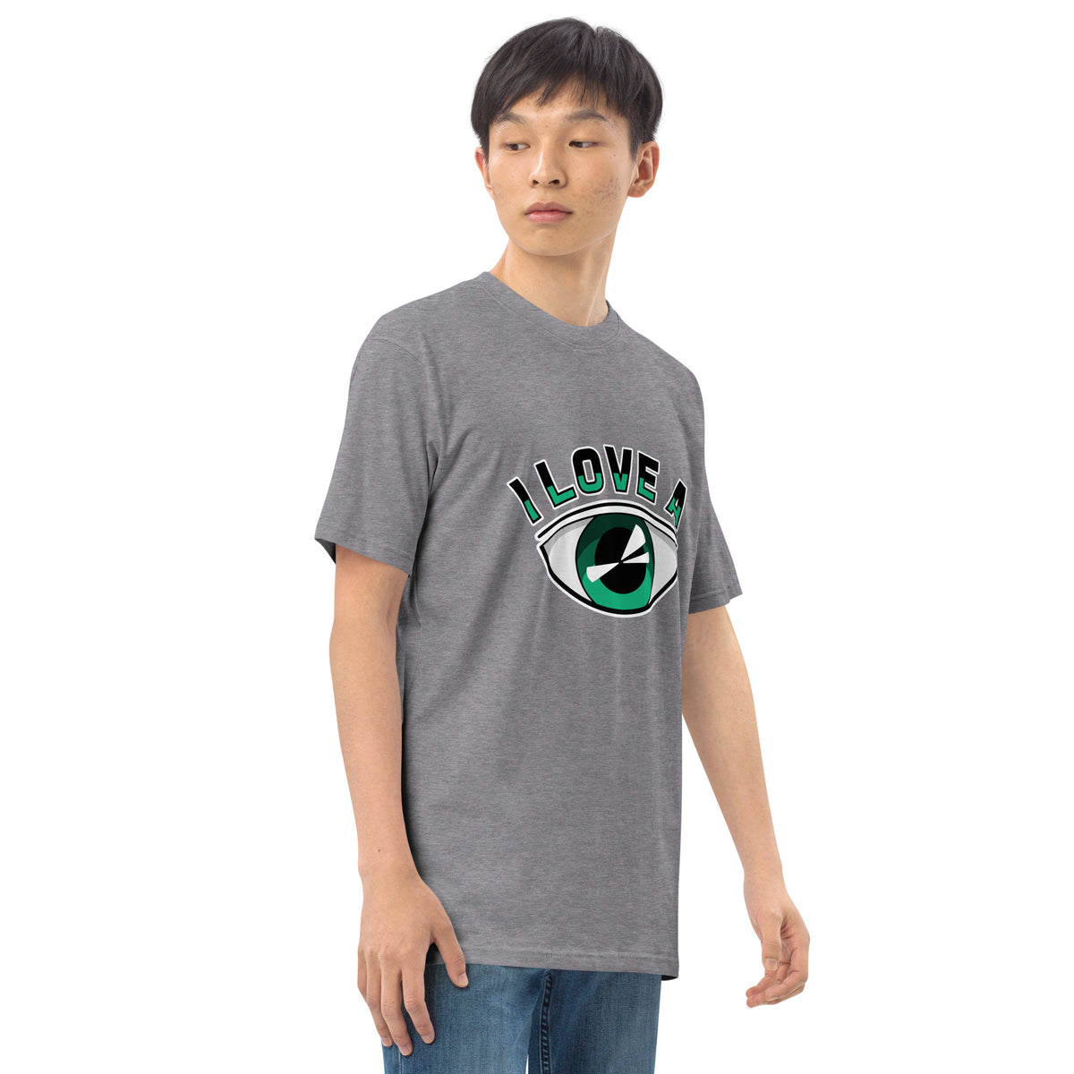 I Love AI Men’s premium Heavyweight Tee
