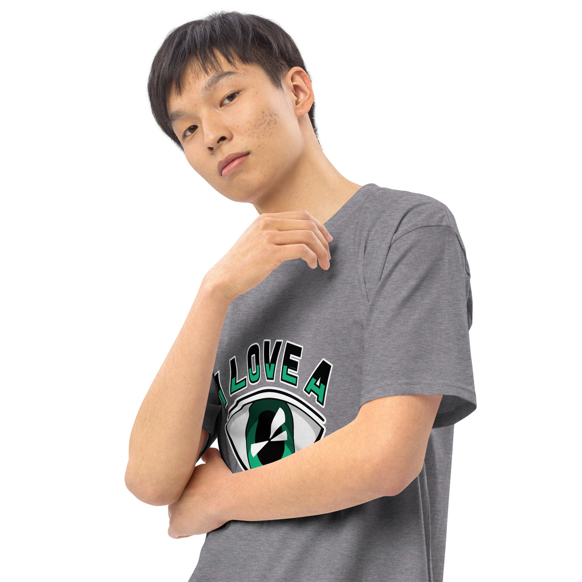 I Love AI Men’s premium Heavyweight Tee