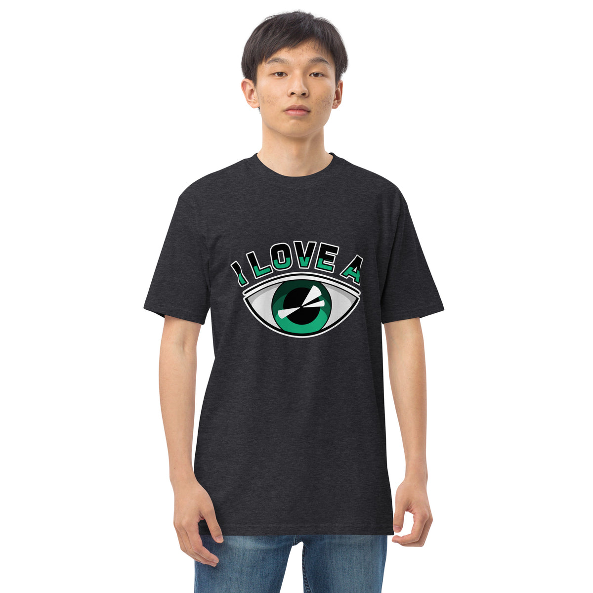 I Love AI Men’s premium Heavyweight Tee