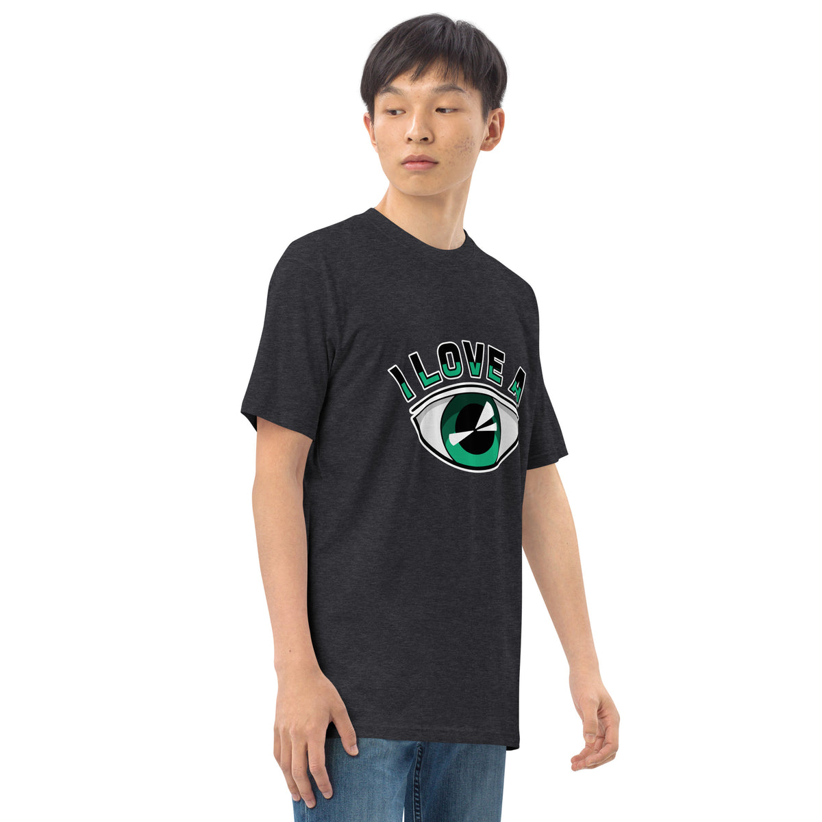 I Love AI Men’s premium Heavyweight Tee