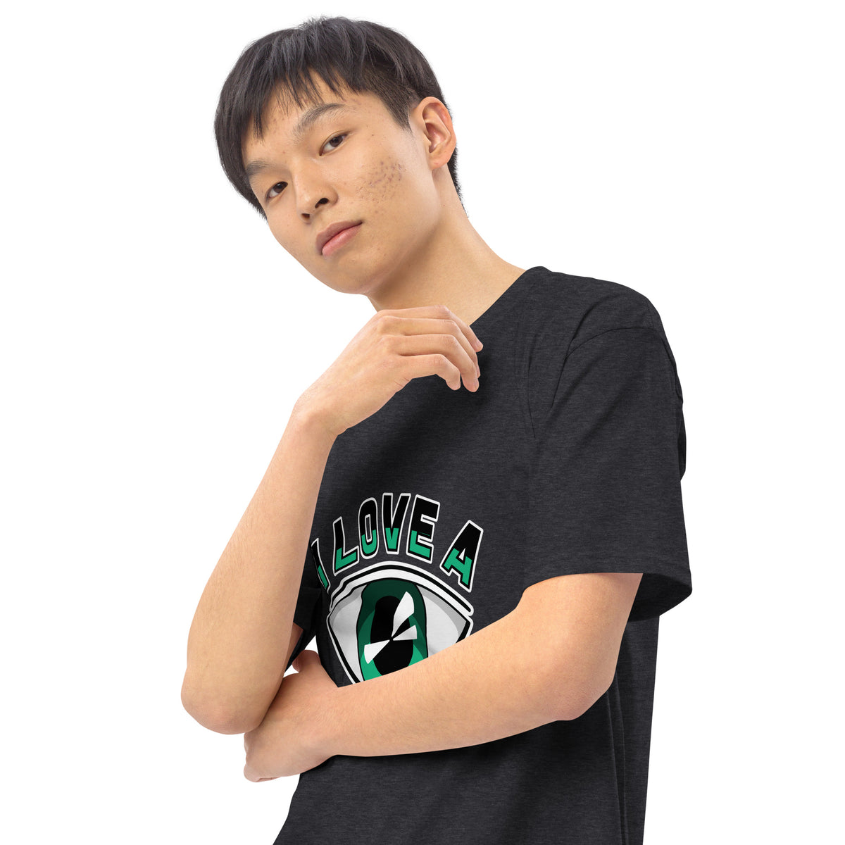 I Love AI Men’s premium Heavyweight Tee