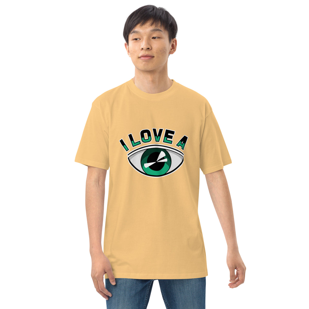 I Love AI Men’s premium Heavyweight Tee