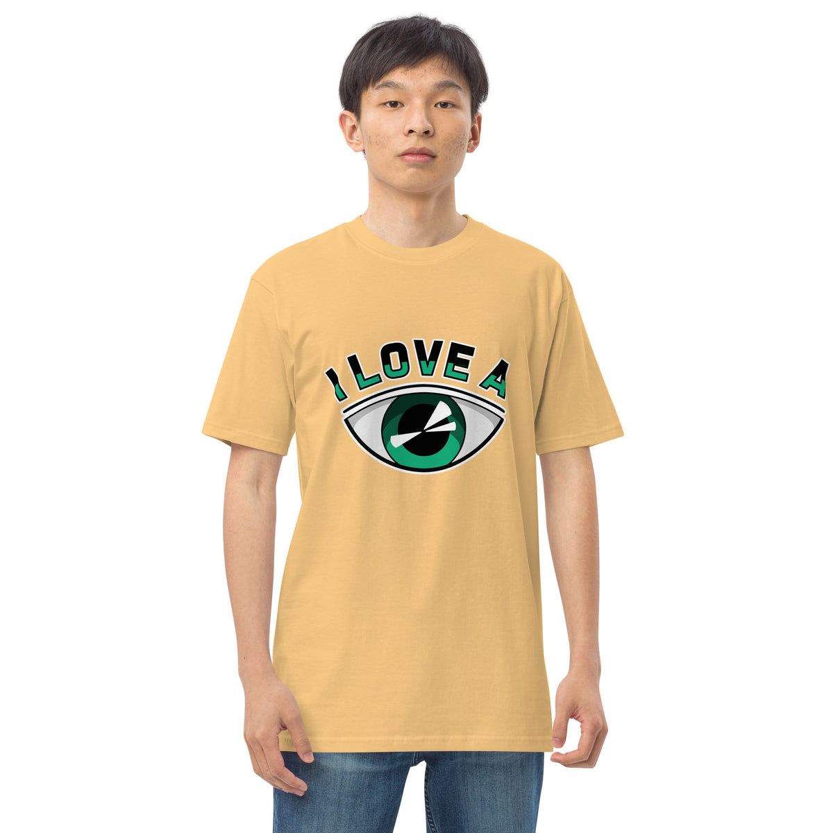I Love AI Men’s premium Heavyweight Tee