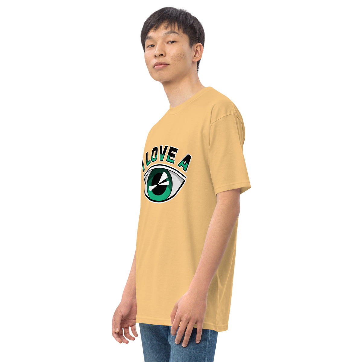 I Love AI Men’s premium Heavyweight Tee