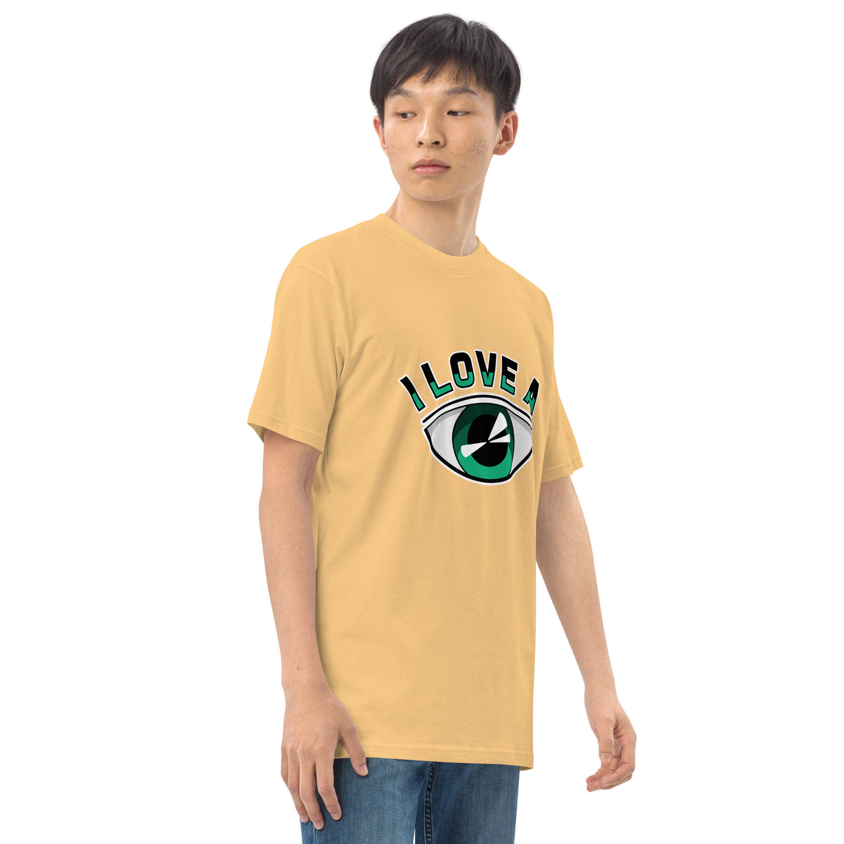 I Love AI Men’s premium Heavyweight Tee