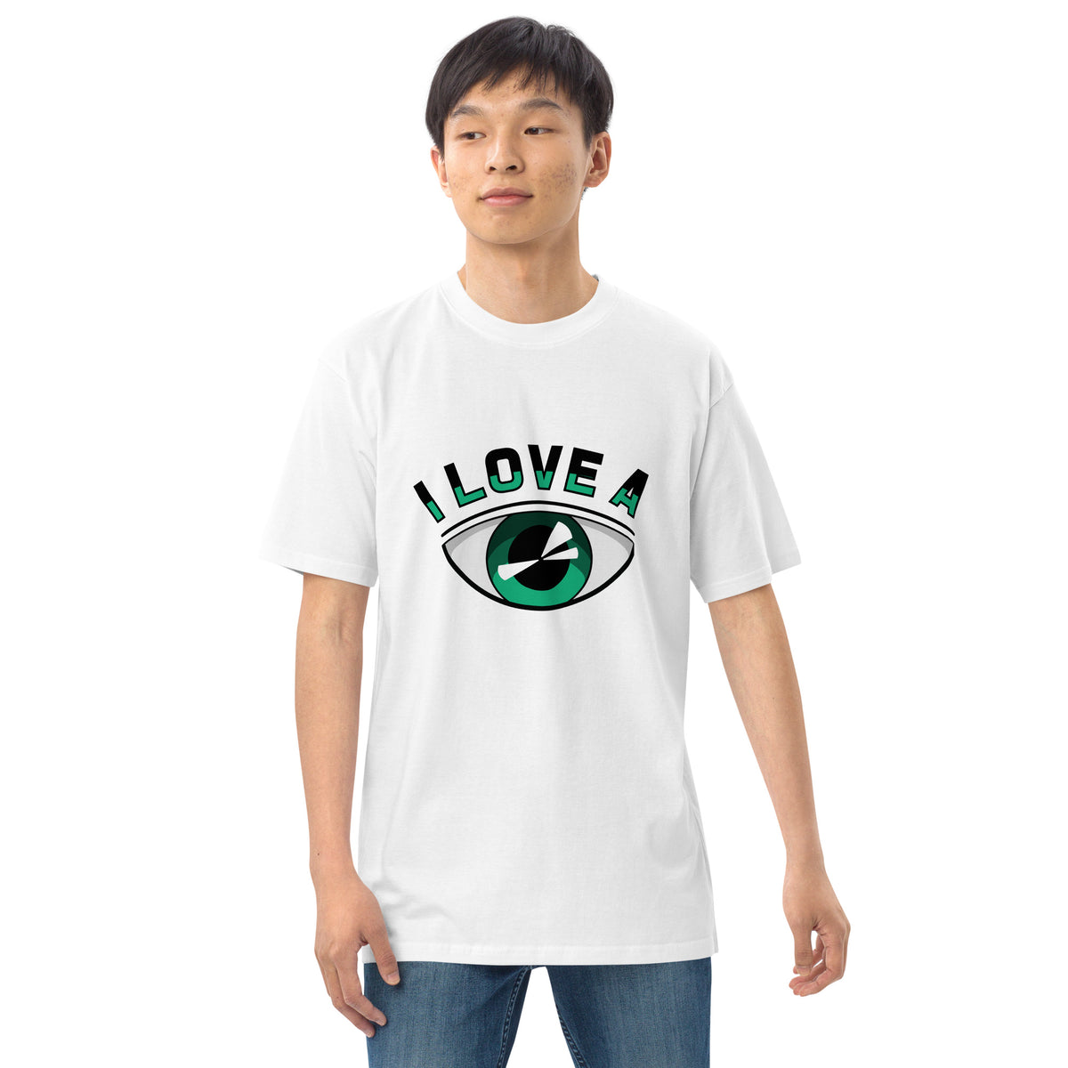 I Love AI Men’s premium Heavyweight Tee
