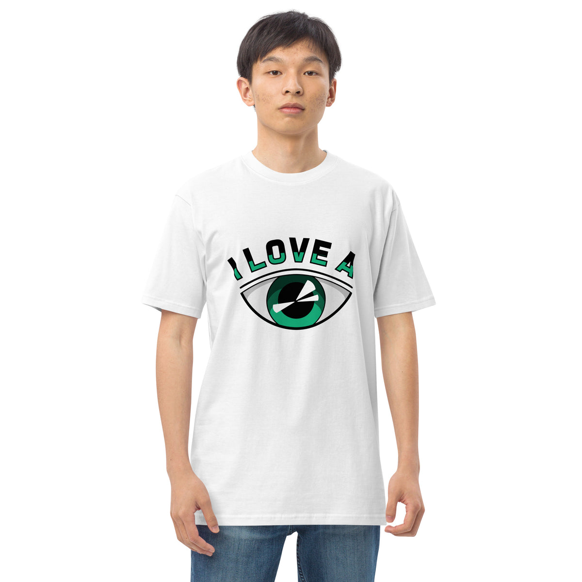 I Love AI Men’s premium Heavyweight Tee