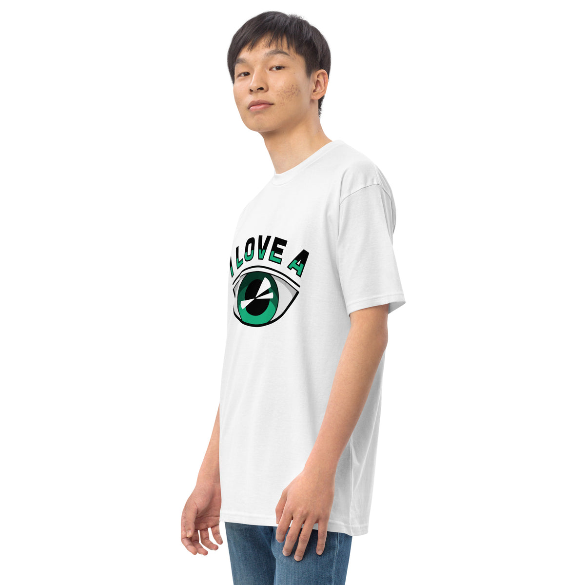 I Love AI Men’s premium Heavyweight Tee