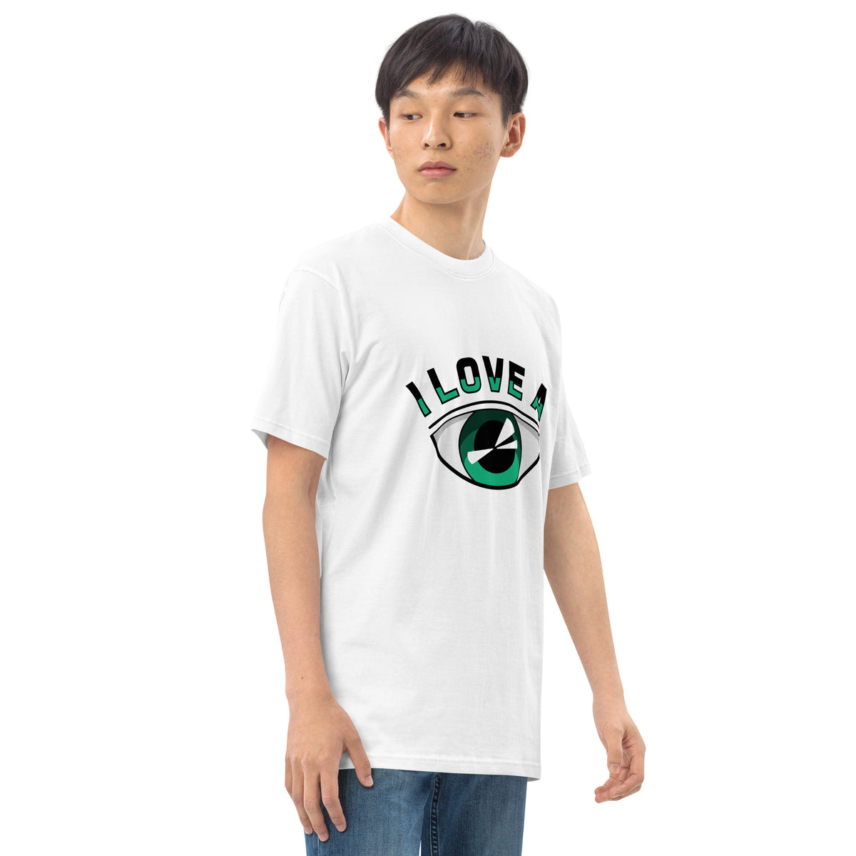I Love AI Men’s premium Heavyweight Tee