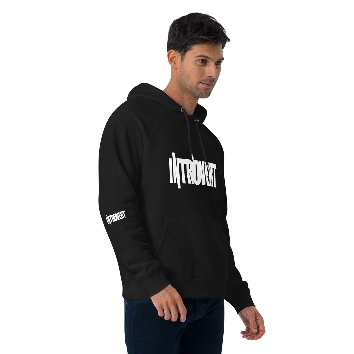 Introvert Unisex eco raglan hoodie