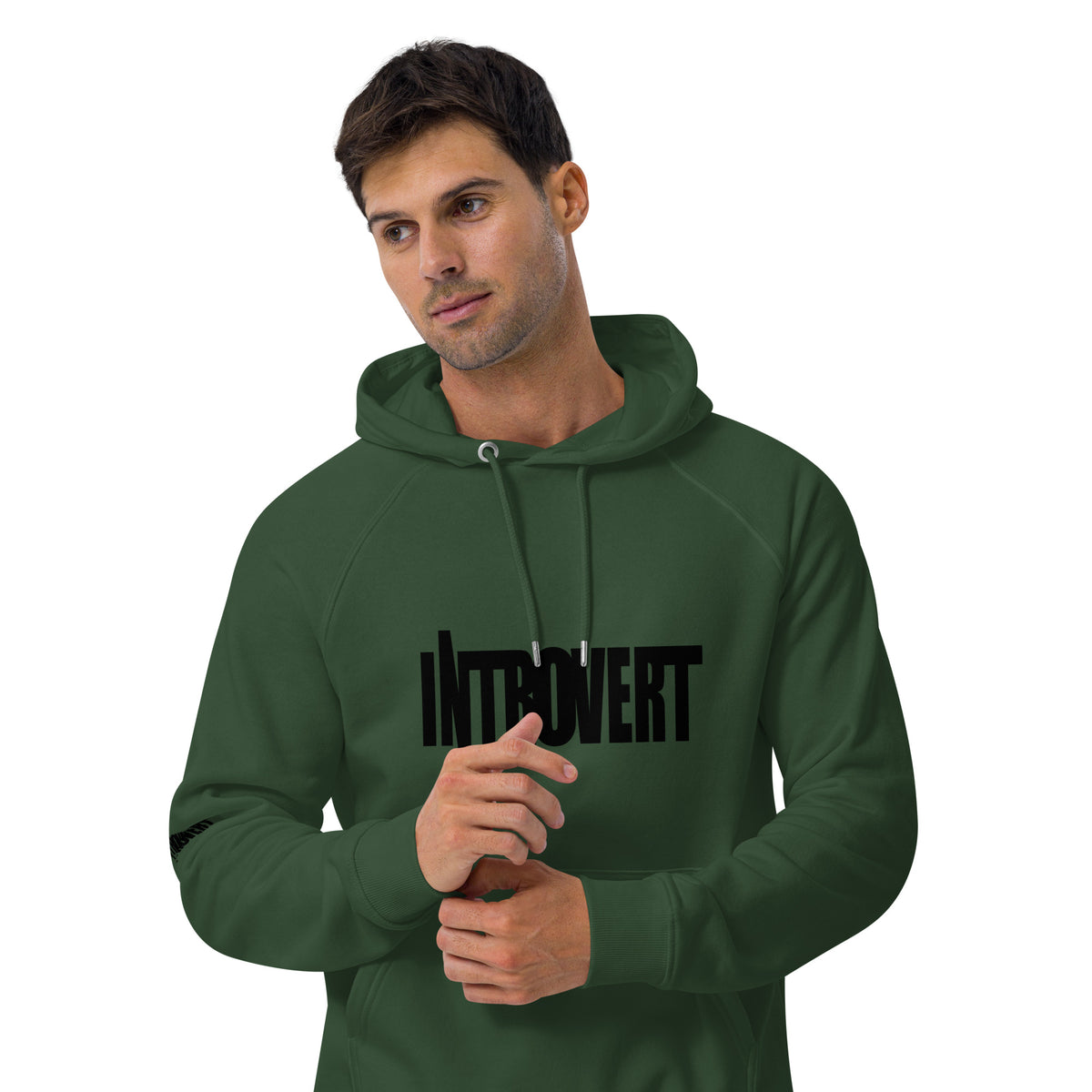 Introvert Unisex eco raglan hoodie