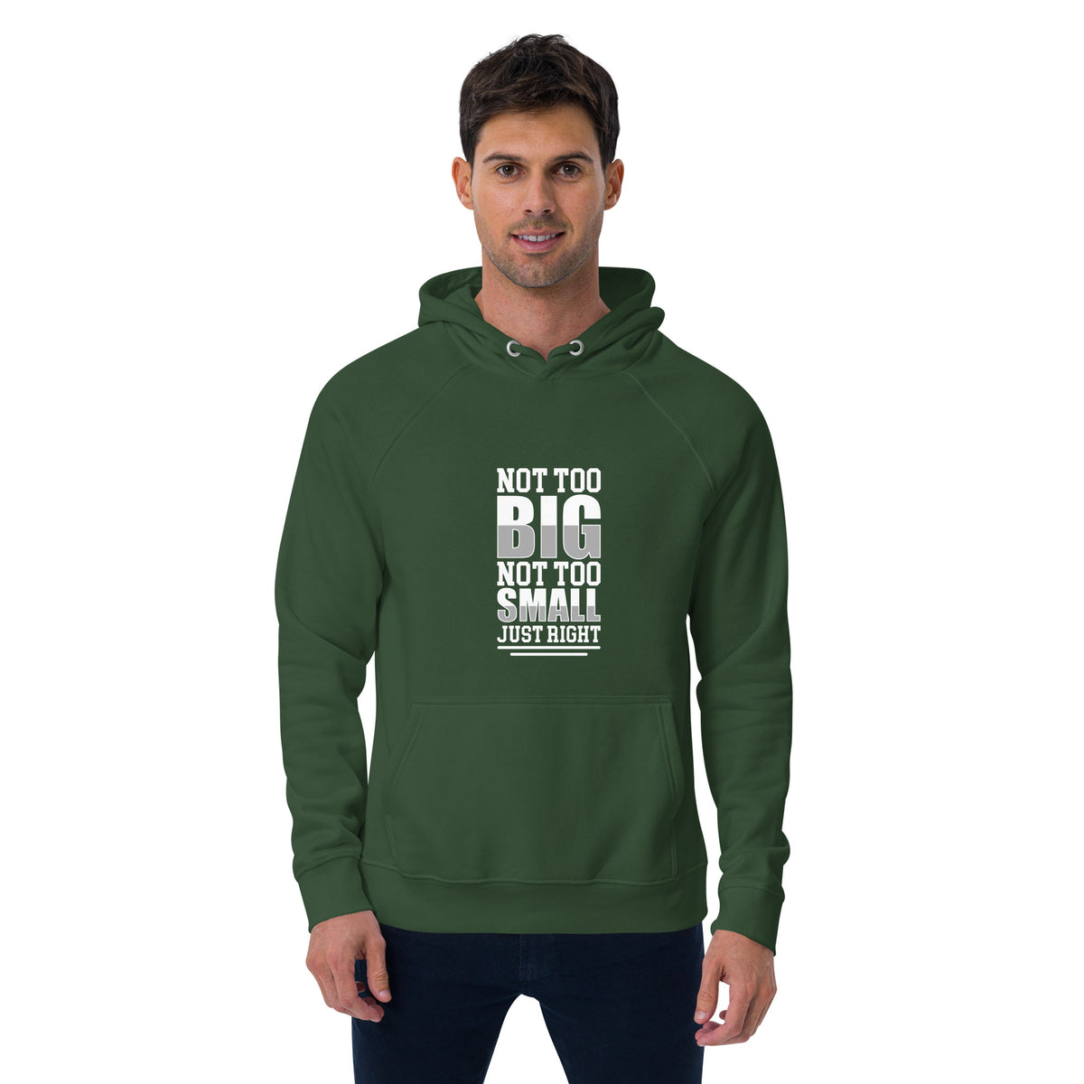 Just Right Unisex eco raglan hoodie