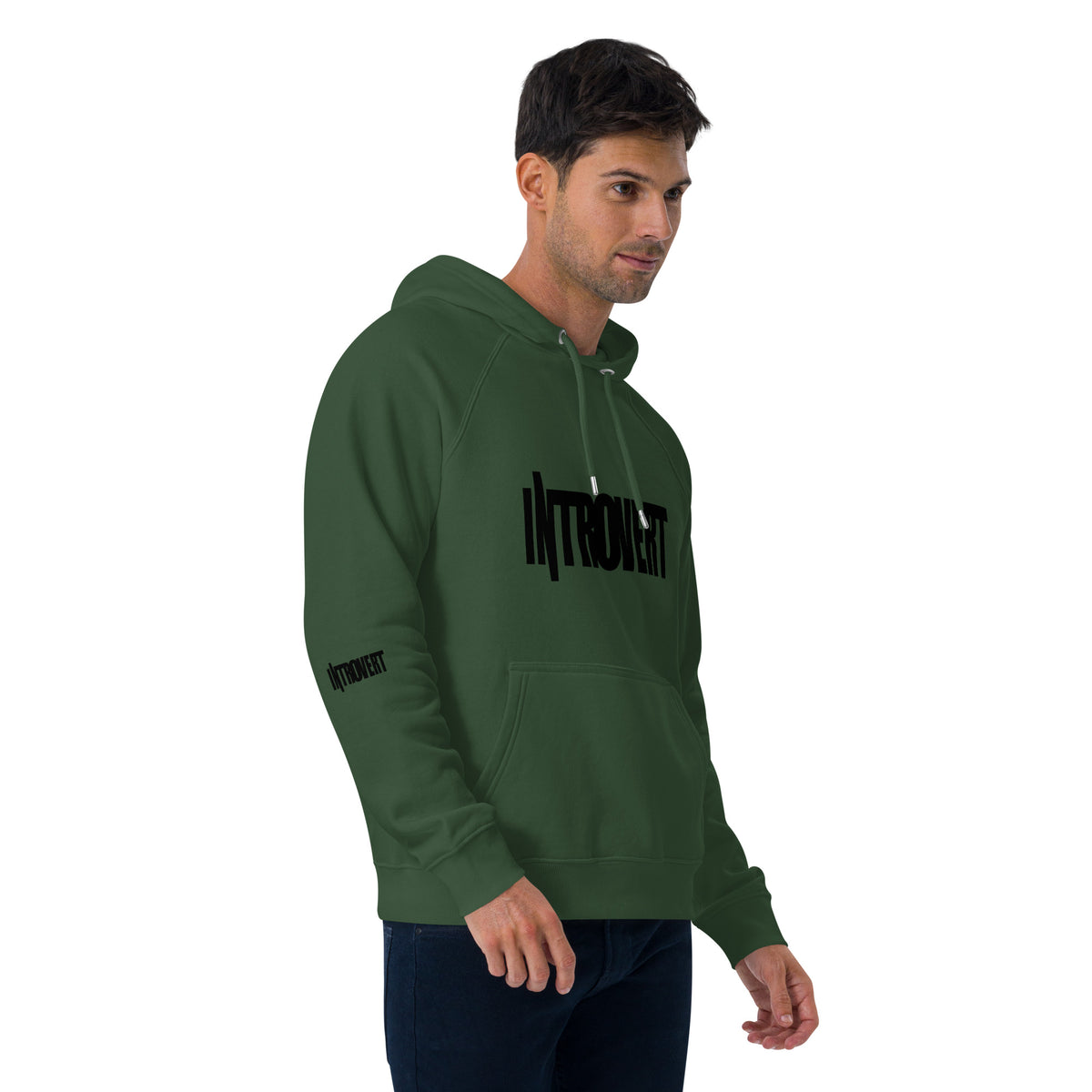Introvert Unisex eco raglan hoodie