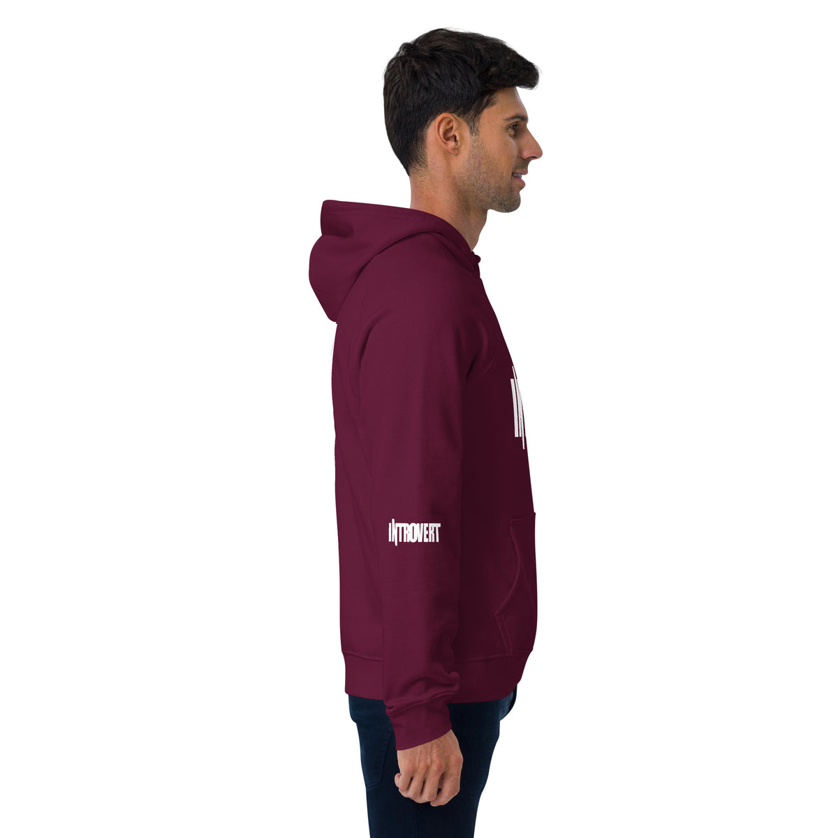 Introvert Unisex eco raglan hoodie
