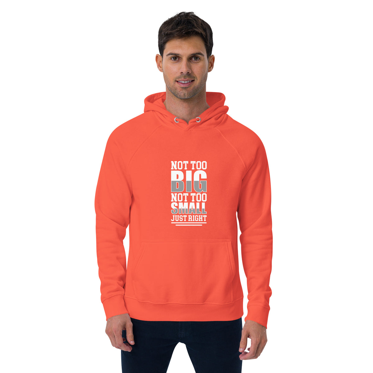 Just Right Unisex eco raglan hoodie