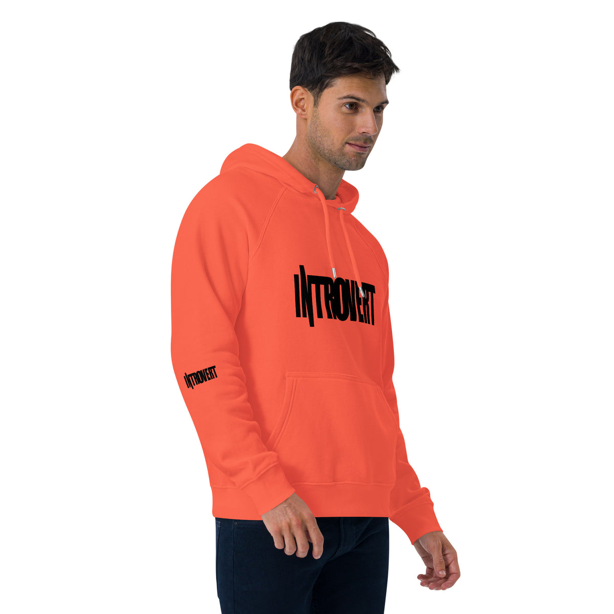 Introvert Unisex eco raglan hoodie