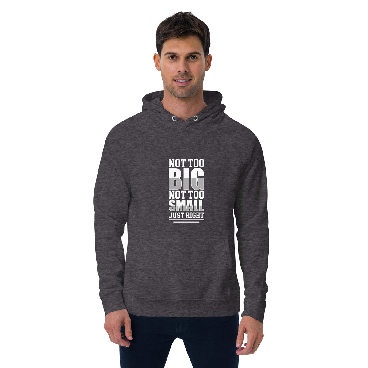 Just Right Unisex eco raglan hoodie