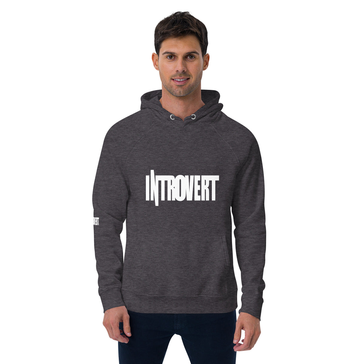 Introvert Unisex eco raglan hoodie