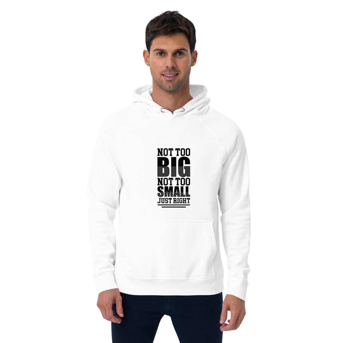 Just Right Unisex eco raglan hoodie