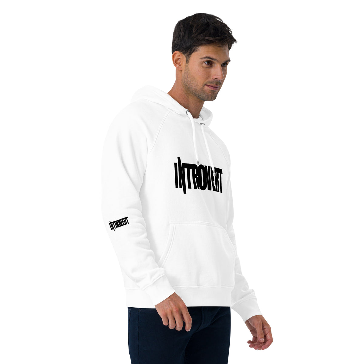Introvert Unisex eco raglan hoodie