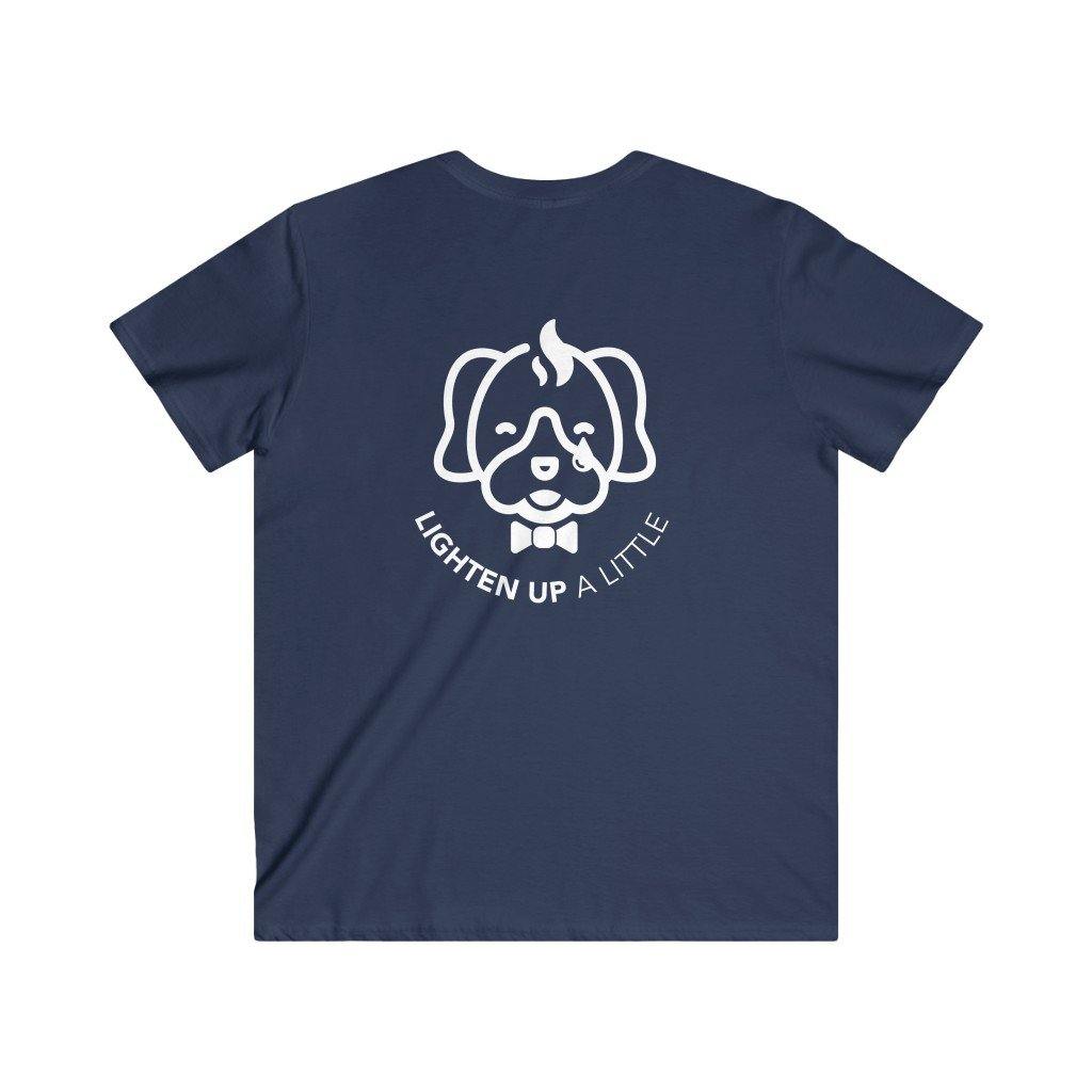 Men's Fitted V-Neck Short Sleeve Tee - Lighten Up a Little 