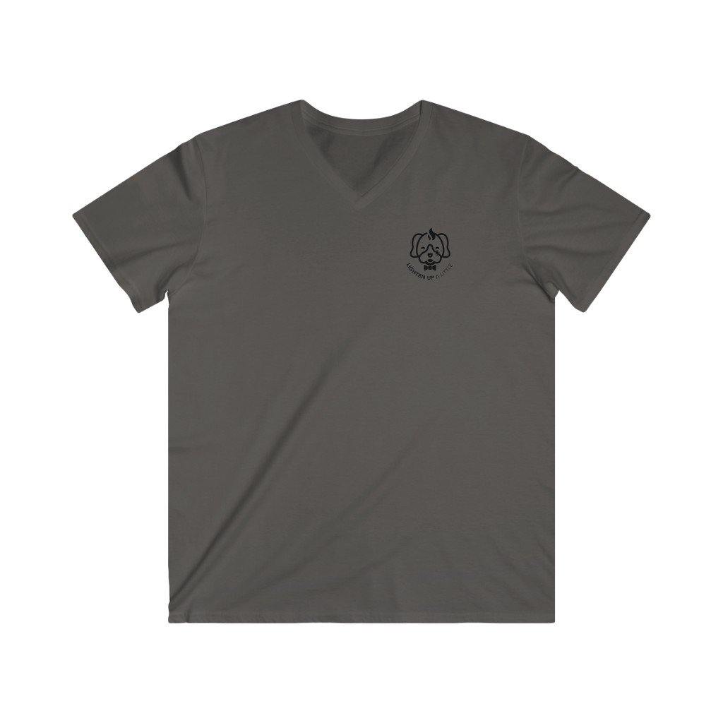 Men's Fitted V-Neck Short Sleeve Tee - Lighten Up a Little 