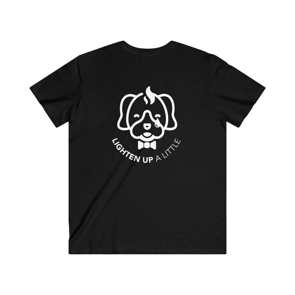 Men's Fitted V-Neck Short Sleeve Tee - Lighten Up a Little 