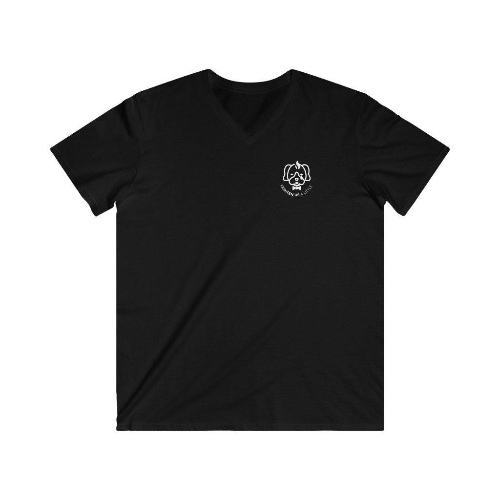Men's Fitted V-Neck Short Sleeve Tee - Lighten Up a Little 