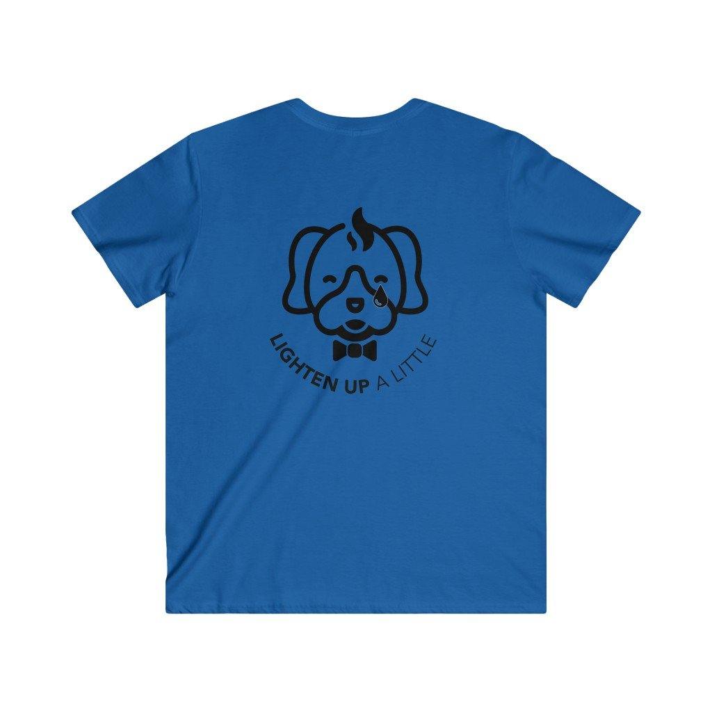 Men's Fitted V-Neck Short Sleeve Tee - Lighten Up a Little 
